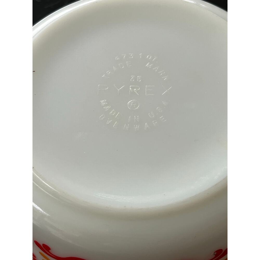 Vintage Pyrex Red Bird Covered 1 QT. Casserole # 473 Dish - Picture 5 of 5